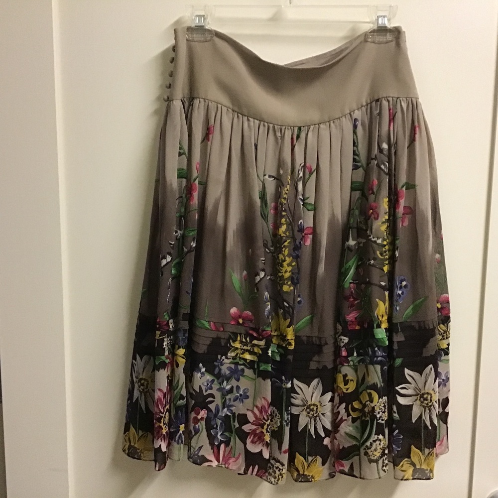 Silk, hand painted skirt